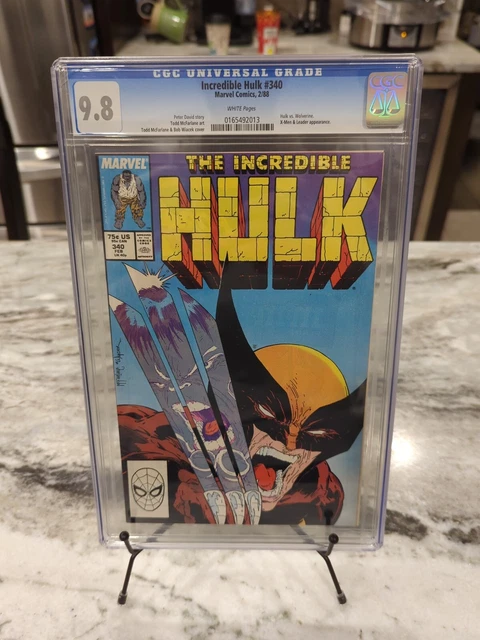 Incredible Hulk  #340 - Cgc 9.8 - Wp- Nm/Mt - Classic Mcfarlane Wolverine Cover