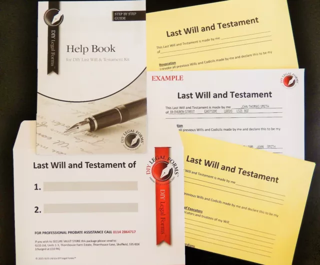 LETZTER WILL UND TESTAMENT KIT FORM, super Wert, NEU 2023 Ausgabe