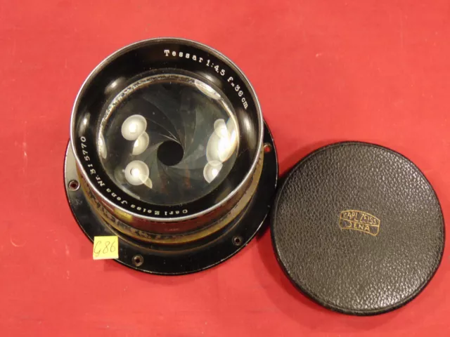 Objektiv Carl zeiss Jena XIV Tessar 1:4,5 f=36 cm.