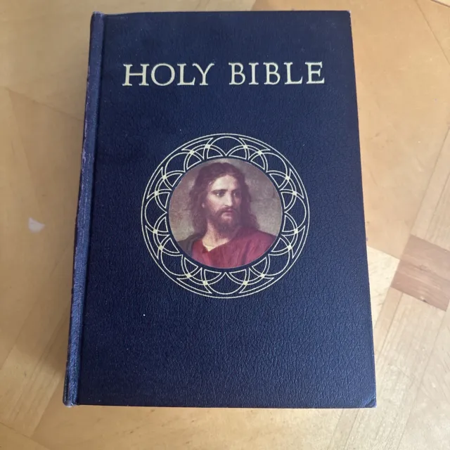The Holy Bible - Catholic Action Edition Illustrated Hardcover  Goodwill 1952