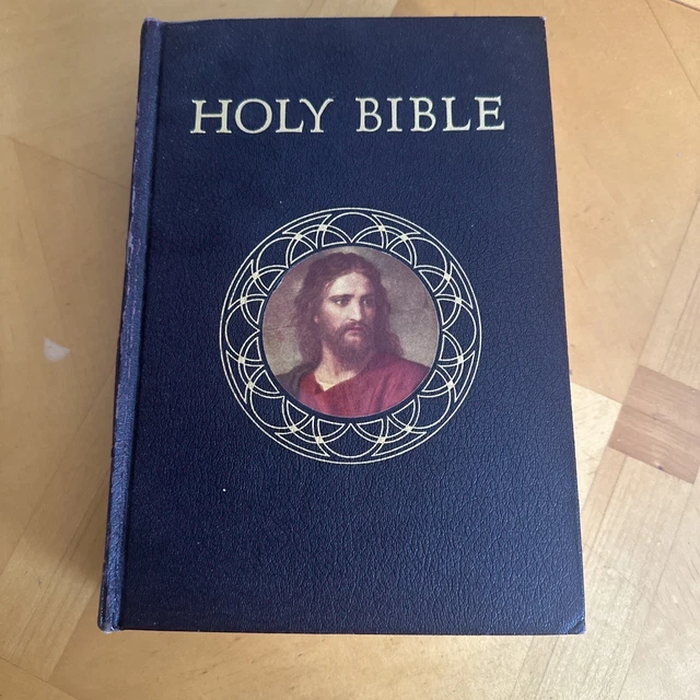 The Holy Bible - Catholic Action Edition Illustrated Hardcover  Goodwill 1952