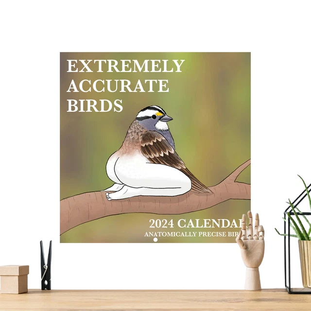 2024 CALENDAR OF EXTREMELY ACCURATE BIRDS 2024 Bird Calendar Wall
