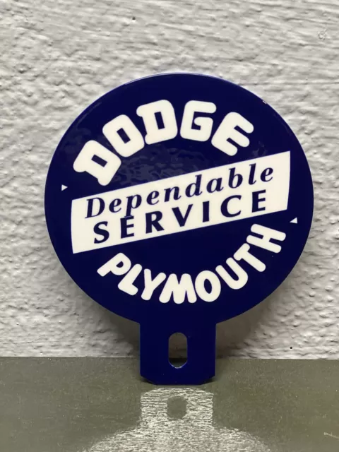 Dodge Plymouth Metal Plate Topper Sign Sales Service Auto Garage Gas Oil Truck