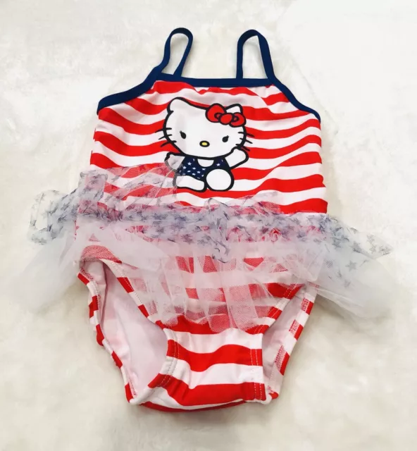 Girl's HELLO KITTY by Sanrio Swimsuit Bathing Suit Tie Dye 7/8 NWT