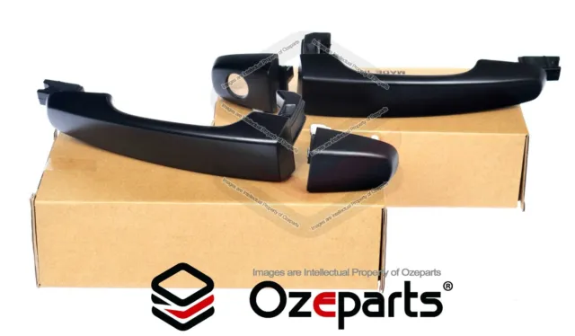 Pair LH+RH Front Outer Door Handle Black For Holden Commodore VE 2006~2013