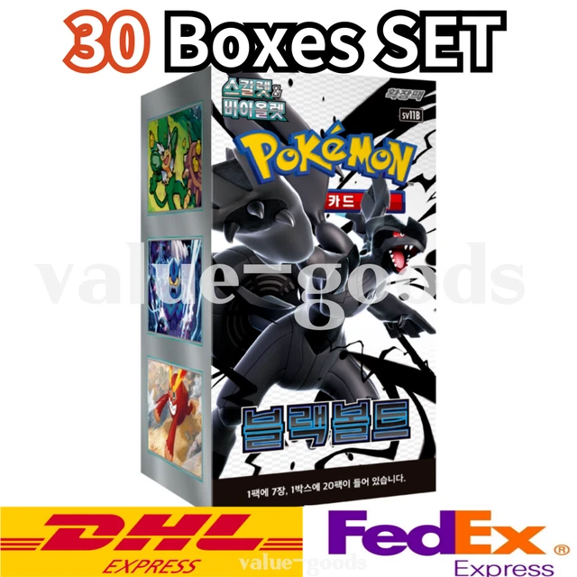30 BOXES SET] Pokemon Card Expansion Pack Black Bolt Booster Box sv11B  Korean $1,720.00 - PicClick