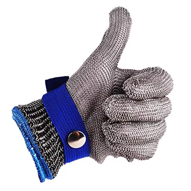 Cut Resistant Stainless Steel Mesh Wire Safety Butcher Gloves Level 5 Protection 3