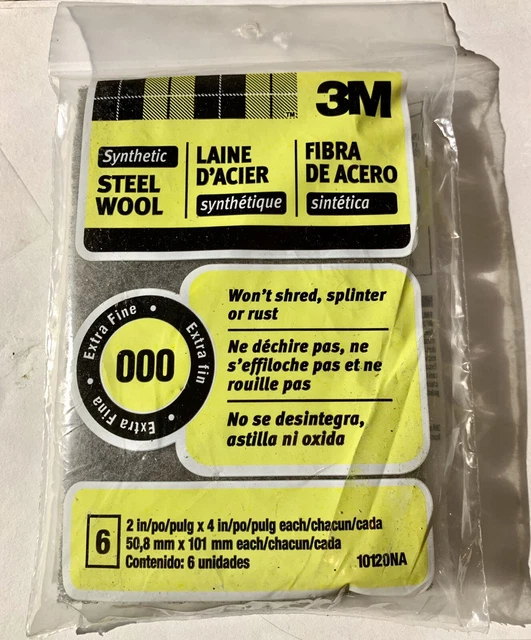 3M #000 Extra Fine Synthetic Steel Wool Pads