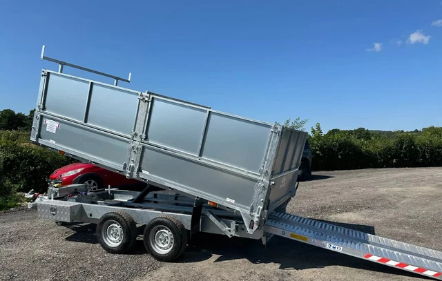 Tipper Ramps NEW GRAHAM EDWARDS 12ft x 6ft Tipping Trailer Tipper Solid Sides Ramps ...