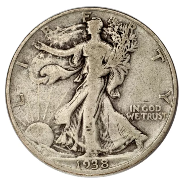 1938-D Argent Marche Liberty Demi Dollar 50C ( Fin, F Et État