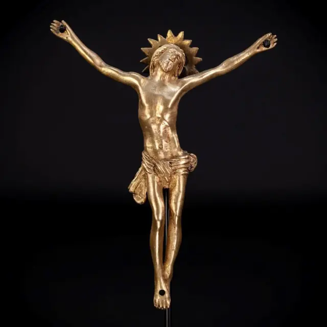 Corpus Christi Sculpture | Jesus Christ French Bronze Statue | Antique 1600s _