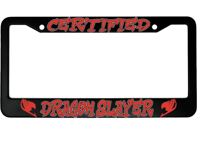 Certified Dragon Slayer Aluminum Car License Plate Frame