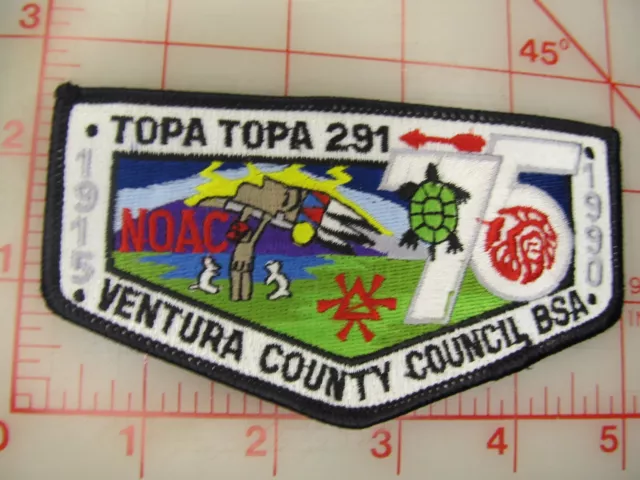 OA Lodge 291 TOPA TOPA collectible 1990 NOAC flap patch (rA)
