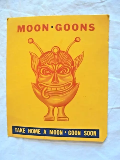Cool Vintage Moon Goons Vending Machine Arcade Display Card