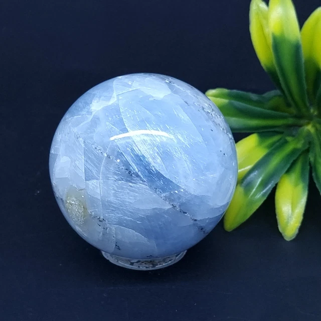 Natural Loose Gemstone Certified 48.44 mm Round Celestine Healing Sphere O679