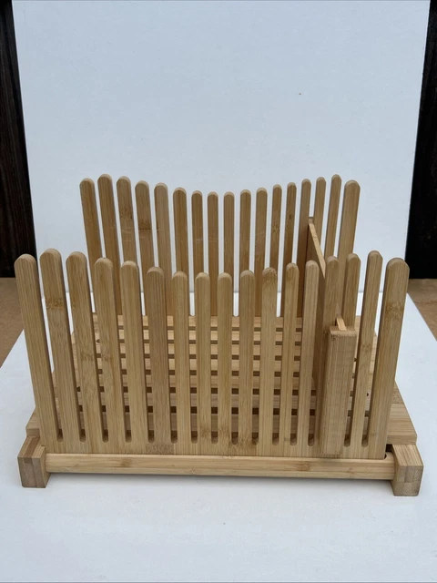 BAMBOO BREAD SLICER Loaf Cutting Guide Board Adjustable & Foldable,Used ...