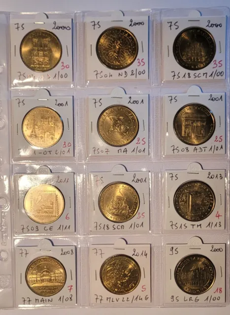 Lot de 12 monnaies de paris - MDP (lot 50)