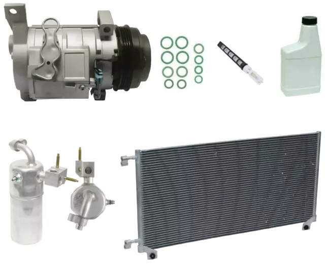 RYC Reman Complete AC Compressor and Condenser Kit D042 (GG377) With Rear A/C