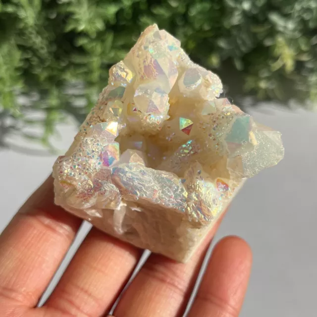 Beautiful Aura Milky Quartz Cluster Healing Crystal 142g - 5.5cm