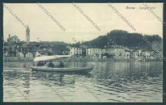 Novara Arona postcard boat ZB1426