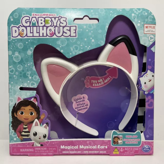 GABBY’S DOLLHOUSE, Magical And Musical Cat Ears With Lights, Music
