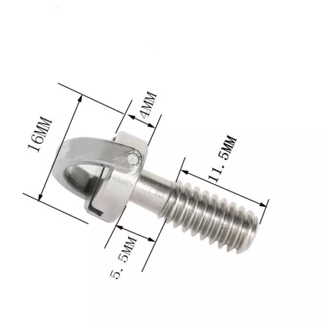 4PCS Lange 1/4 "D-Ring-Schraube aus Edelstahl für Kamerastativ-Schnellwechselpla