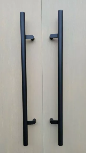 Offset Pull Handle 36" Entrance Entry Door Stainless Steel Matte Black Finish