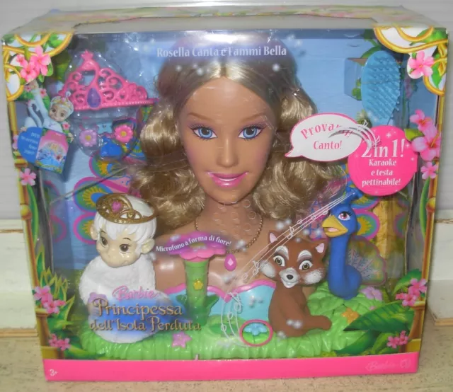BARBIE TESTA Da Pettinare Principessa Dell isola Perduta Canta EUR