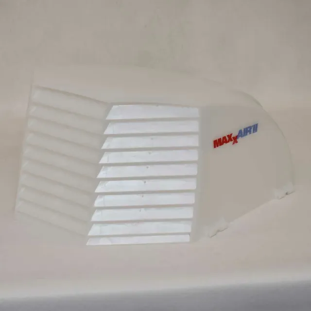 MaxxAir II RV Roof Vent Cover Polyethylene Glossy White 37732