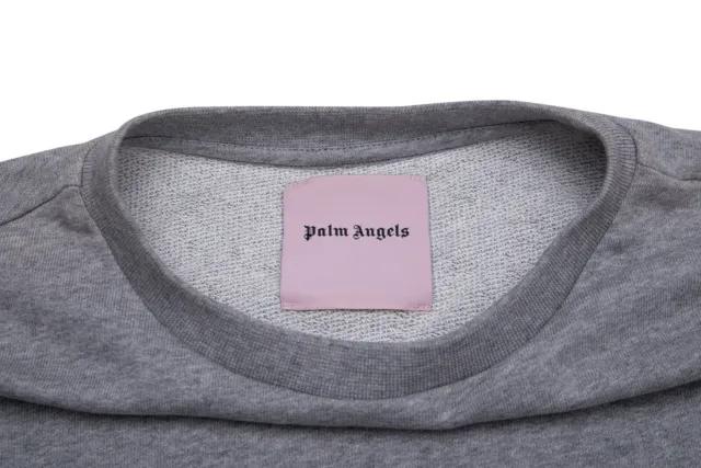 Palm Angels Pull Sweat Gris Coton Slim UNISEXE TAILLE XS 5