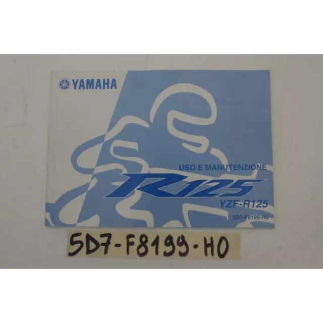 Libretto Manuale uso e manutenzione User manual Yamaha YZF-R125