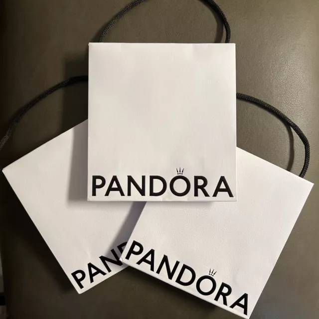 New 3pcs Pandora Classic White Bags 100% Authentic from US Store, 5.5x6 Inches