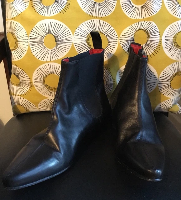 MARK ASTBURY BEATWEAR Low Cavern Black Calf Leather Boot UK IT