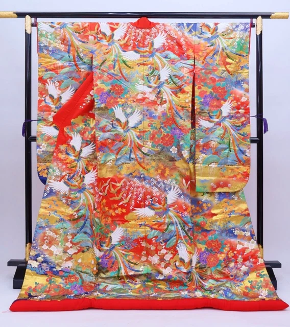 Japanese Kimono Uchikake Wedding Pure Silk  japan 253