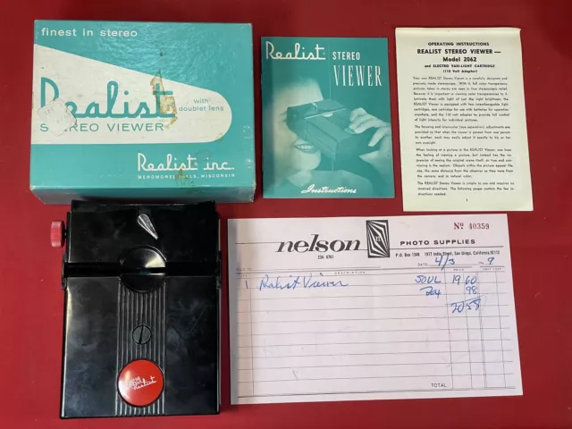 Vintage 1960s REALIST Stereo Viewer 2061 w/ Box