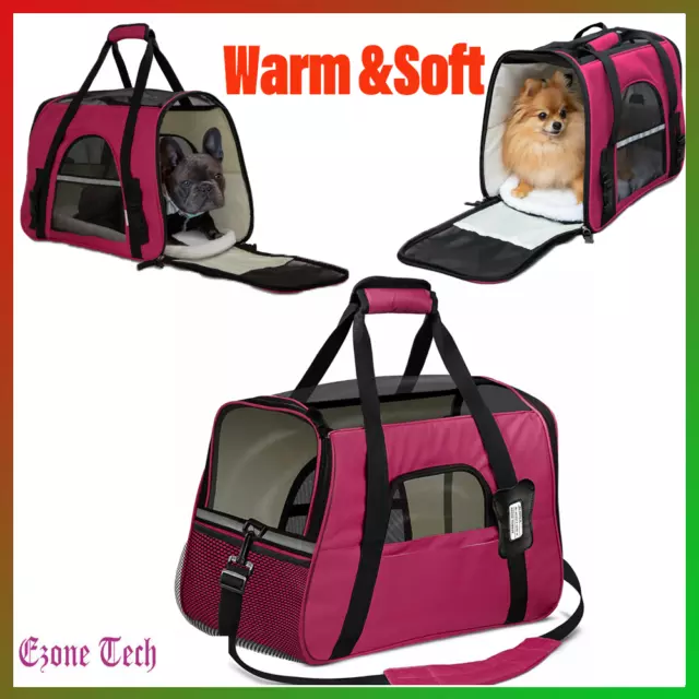 Pet Dog Cat Carrier Travel Tote Bag Comfort Case Soft Sided Airline Approved