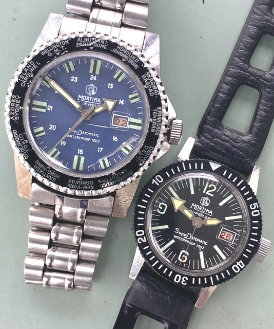 Vintage Skin Diver Mortima Super Datomatic - for him and for her