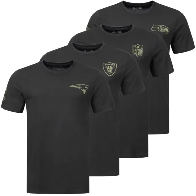 T-shirt New Era NFL American Football Seahawks Patriots Raiders collezione mimetica