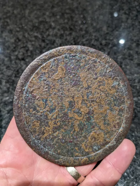 Ancient Roman Handheld Bronze Mirror Circa 1st Century AD