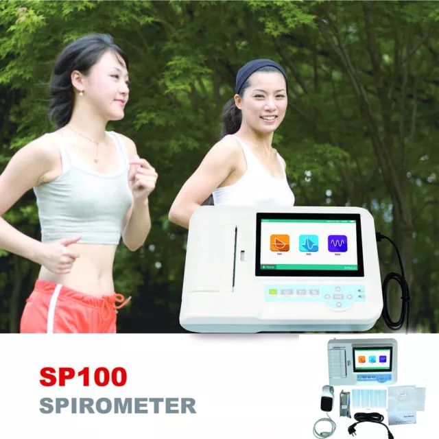 FDA Color Spirometer Portable lung function testing device Spirometry printer,CE