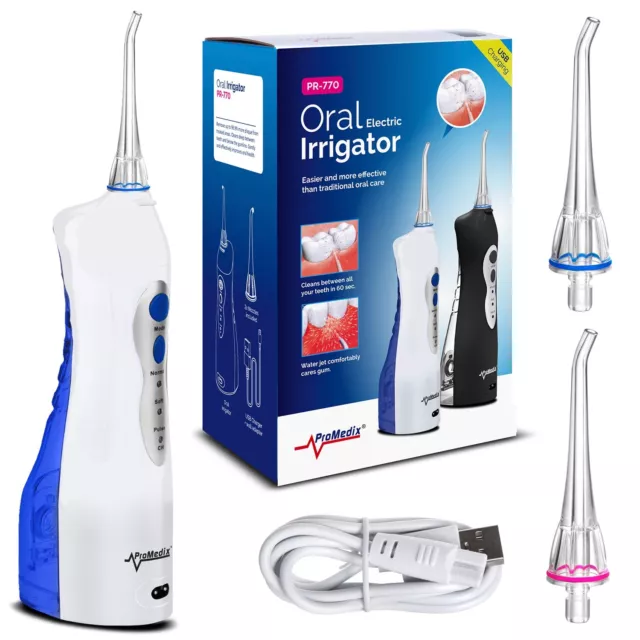Irrigador dental inalámbrico 8.5 Bar Promedix PR-770 IPX7