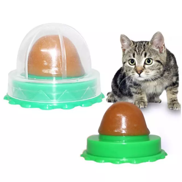 Pet Healthy Cat Snacks Catnip Sugar Candy Licking Nutrition Ball Energy Toy J8G1