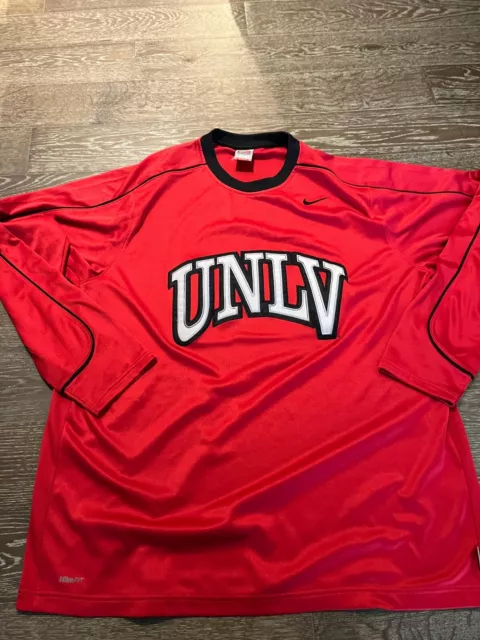 Vintage Nike UNLV Rebels Larry Johnson Basketball PUllover Jersey NCAA Adult XL