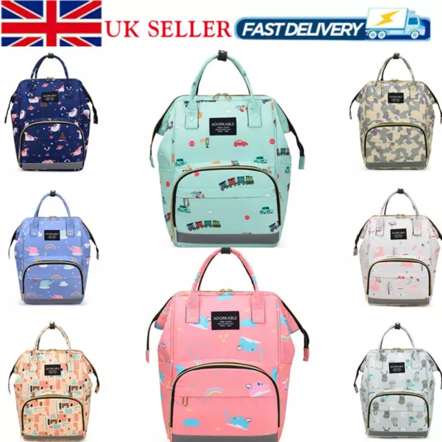 Large Mummy Baby Nappy Diaper Bag Backpack Mom Changing Travel Bag Multi use