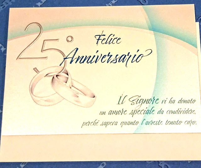 Anniversari Di Matrimonio Nozze Di BIGLIETTI AUGURALI ANNIVERSARIO 25 anni di matrimonio nozze d'argento