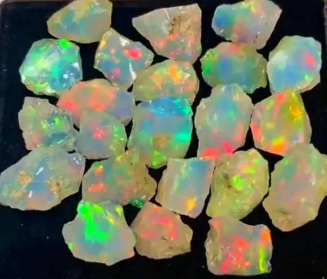 Cut Grade Opal Rough Lot AAA Grade 10 Pieces Large Size Ethiopian Welo Opal Raw