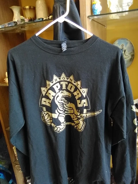 Octobers Very Own OVO Toronto Raptors 2014 Long Sleeve T-shirt Black Gold Owl M