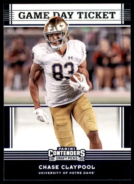2020 Panini Contenders Draft Picks Game Day Ticket Chase Claypool RC Notre Dame