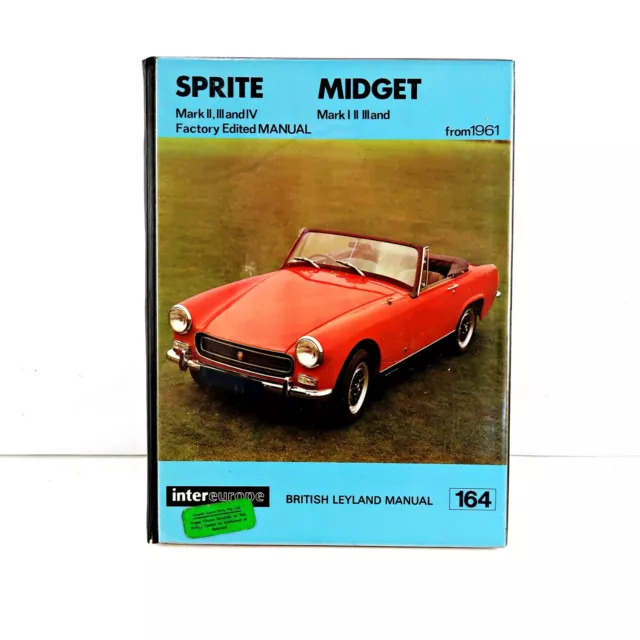 Austin Healey Sprite Mk.11,111 & 1V & MG Midget Mk.1,11 & 111.Intereurope Manual