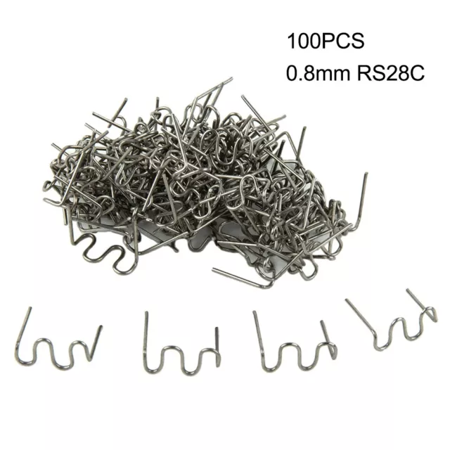 08mm Wave Flat Hot Staples for Plastic Stapler Repair Welder Pack of 100